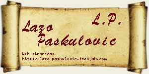 Lazo Paskulović vizit kartica